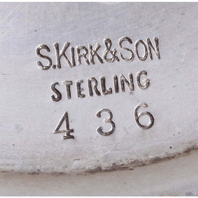 Metal Vintage S Kirk & Son Sterling Silver Repousse Compote #436 - Not Weighted For Sale - Image 7 of 8