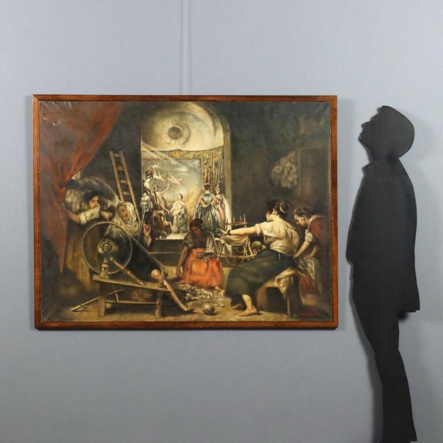 Oil on canvas. Signed lower right 'J. Dupont da Velzquez'. This is a copy of Diego Velazquez's famous masterpiece, painted...