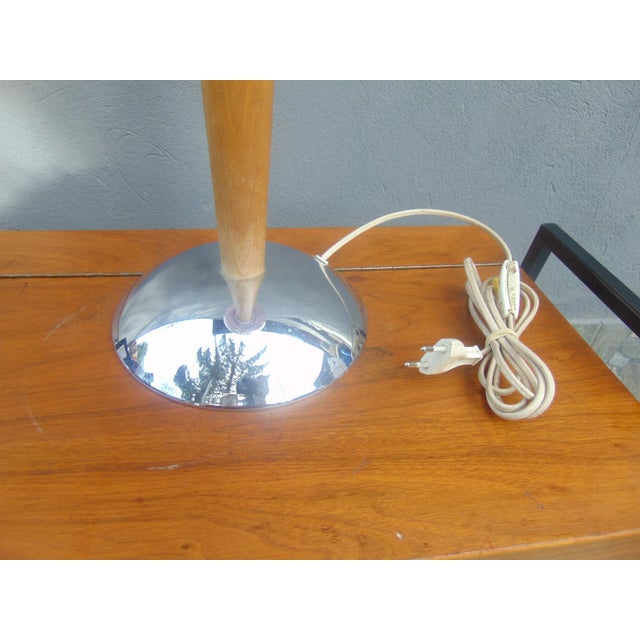 Vintage Murano table lamp from the 1970s, dimensions: height 54 cm, diameter under the bottom 19.5 cm, diameter lampshade...