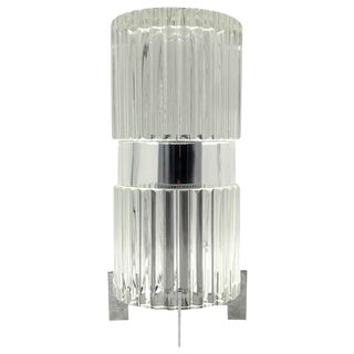 Vintage Italian Glass Table Lamp, 1970s For Sale