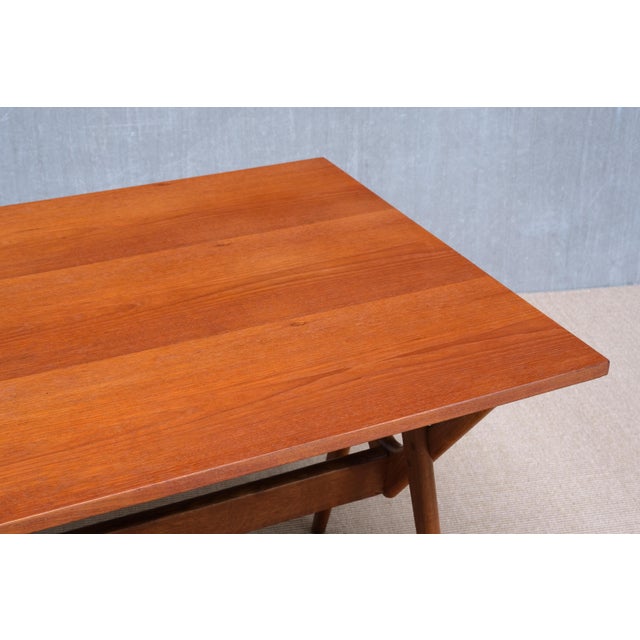 Extendable Dining Table in Oak and Teak from Knud Mortensen, Denmark, 1955 For Sale - Image 10 of 18