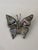 Mexican Vintage Mexico Abalone Sterling Butterfly Brooch For Sale - Image 3 of 4