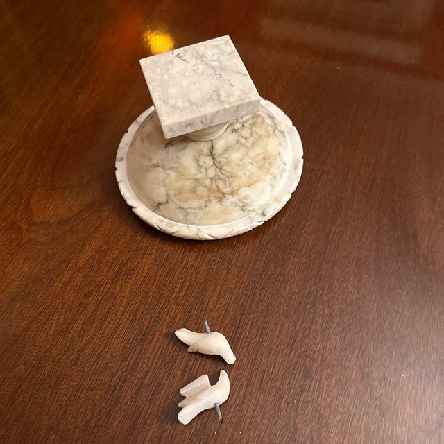 Early 20th Century Italian Alabaster Bird Bath For Sale - Image 5 of 5