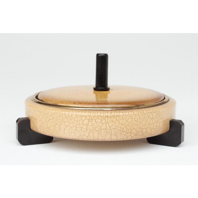 Beige Art Deco Cosmetic Storage Container, 1930s For Sale - Image 8 of 8