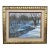 Large Framed Winter Landscape Monica Cascio Oil Painting “Dalton’s Creek” Texas For Sale
