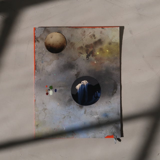 Contemporary "Cosmic Silence" Contemporary Abstract Mixed Media Painting by Casey R Klein For Sale - Image 3 of 12