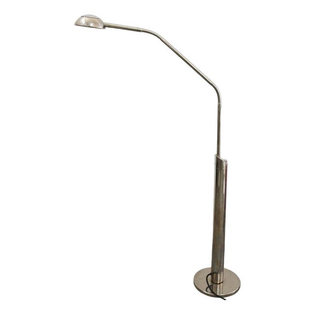 Yon Floor Lamp in Nickel by Florian Schulz, 1990s For Sale - Image 10 of 10