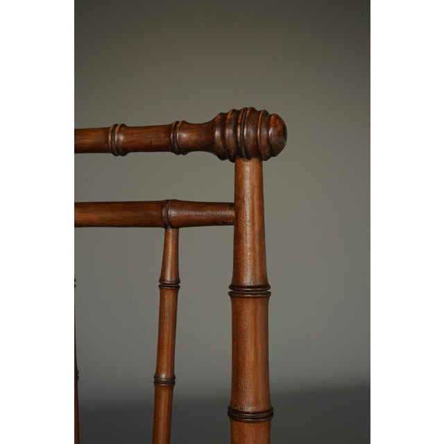 Antique American Faux Bamboo Side Chair, 1880s For Sale - Image 9 of 15