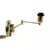 Vintage Brass Wall Light with Foldable Arms, Sweden, 1970s For Sale - Image 3 of 6