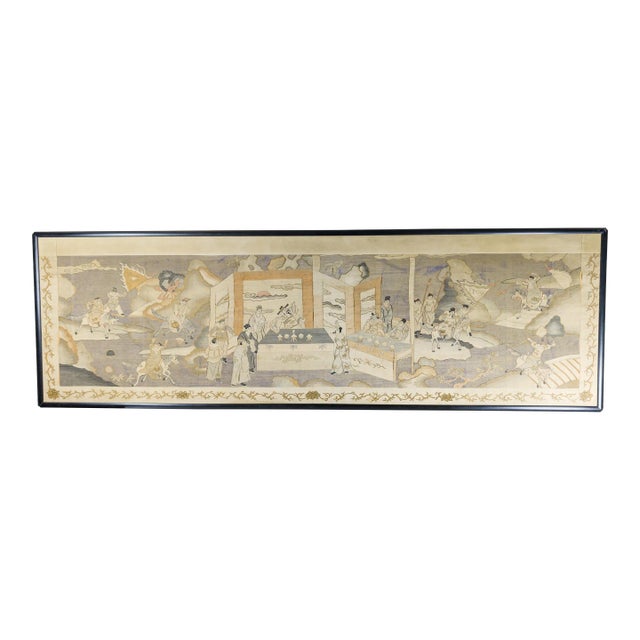 19th Century Large Chinese Kesi Kosu Silk Embroidered Panel For Sale
