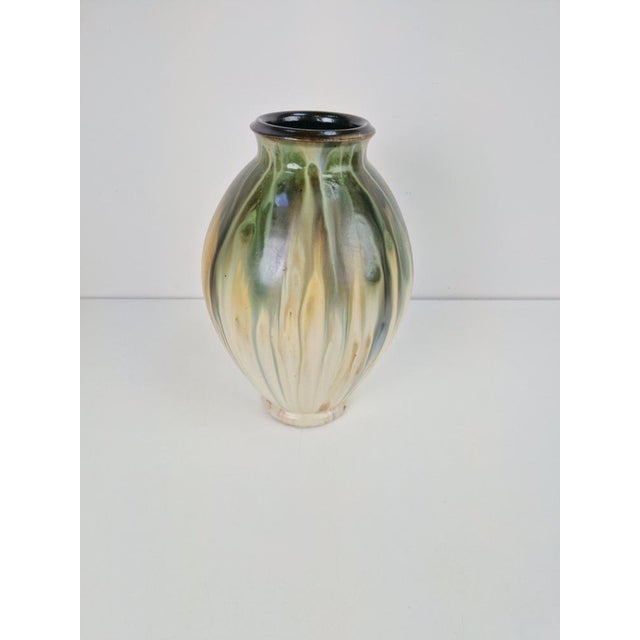 1930s Glazed Stoneware Vase by Grégoire Lebon, Belgium, 1940s For Sale - Image 5 of 16