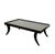 Art Deco Vintage Black Slayed Legs Rectangular Low Coffee Table For Sale - Image 3 of 13