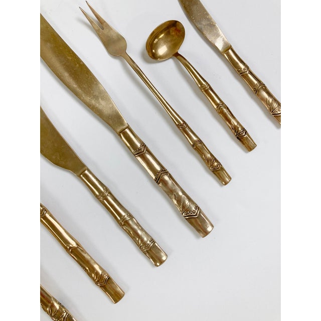 Thai Faux Bamboo Nickel Bronze Flatware, Set of 144 Chairish