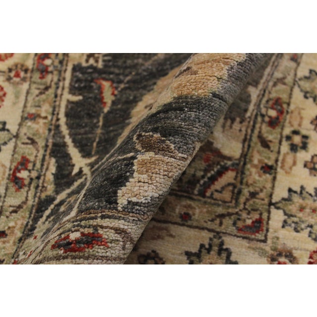 Textile Boho Chic Ziegler Gray/Beige Wool Runner Rug- 2'6'' X 10'8'' For Sale - Image 7 of 10