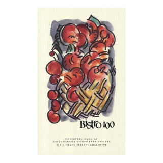 Judy Rifka 'Bistro 100' Red,Purple Offset Lithograph For Sale