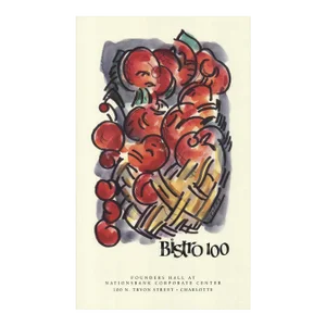 Judy Rifka 'Bistro 100' Red,Purple Offset Lithograph