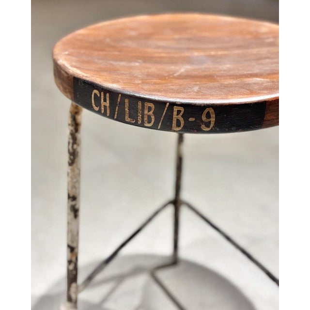 Set of Stools by Pierre Jeanneret, 1952 For Sale - Image 9 of 13