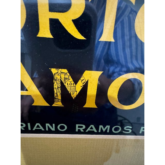 Early 20th Century René Vincent Porto Ramos-Pinto Art Deco Port Wine Advertising Poster Framed For Sale In Atlanta - Image 6 of 9