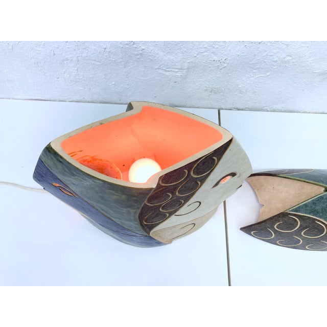 1990s Sculptural Studio Ceramic Table Lamp, 1980s For Sale - Image 5 of 18
