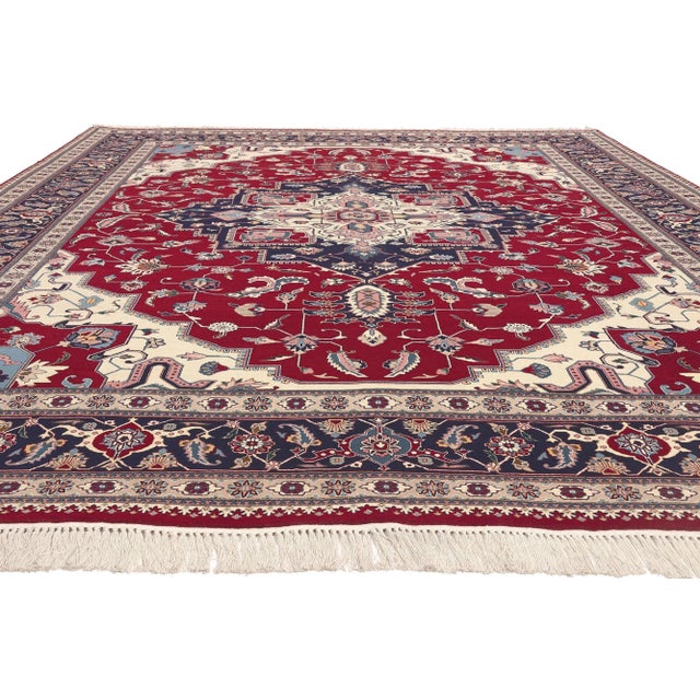 American Late 20th Century Vintage Pakistani Serapi Rug - 09'00 X 12'01 For Sale - Image 3 of 9