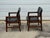 Mid-Century Modern Pair of Mid-Century Lounge Chairs Walnut Open Arm Lounge Chairs #1 For Sale - Image 3 of 12