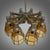 Metal Art Deco German Chandelier in Yellow Glass and Metal, 1930s For Sale - Image 7 of 18