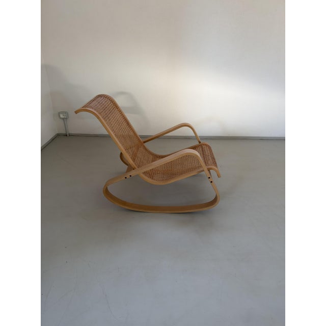 Mid-Century Modern Wo Rocking Chair by Luigi Crassevig for Crassevig, 1970s For Sale - Image 3 of 7