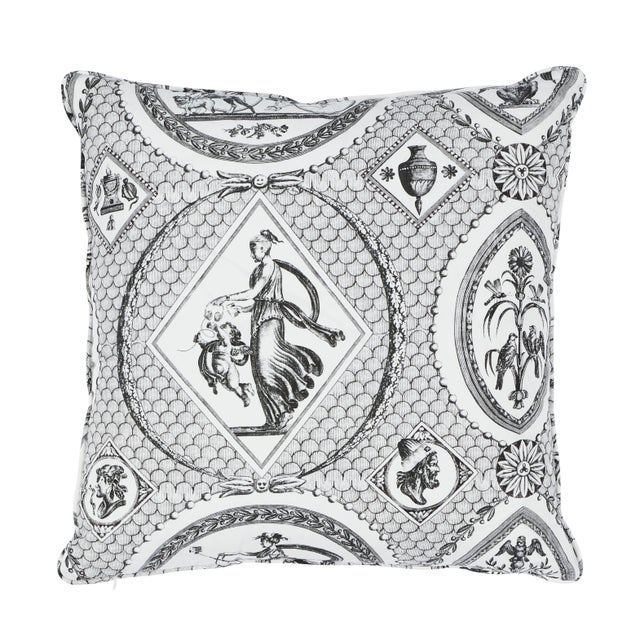 This pillow features Les Scenes Contemporaines with a self welt finish. For a tongue-in-cheek take on antiquity, our in-...