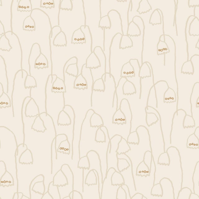Baby Bells Wallpaper by Susan Hable in Gold For Sale