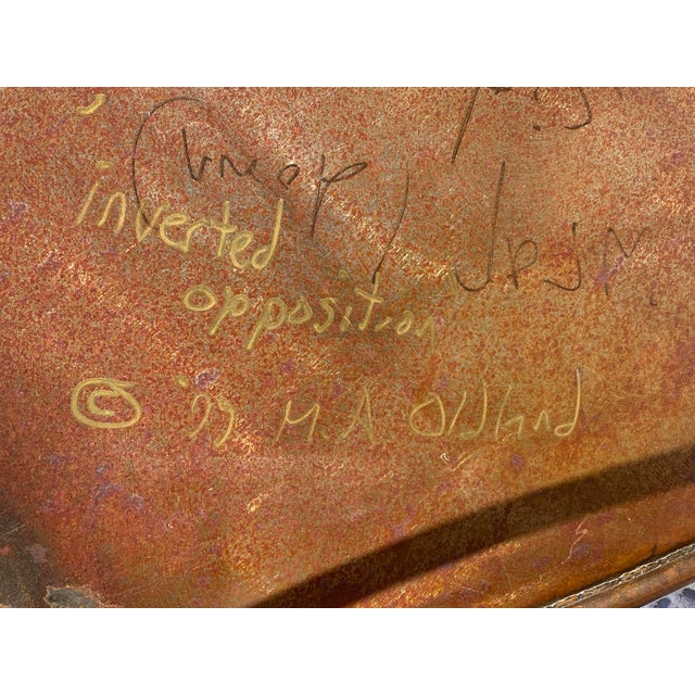 1999 Monumental Studio Craft "Inverted Opposition" Handmade Metal Console Table by Mark Oldland For Sale - Image 16 of 16