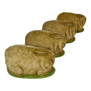 Bunny Rabbit Pillows, Set of Four For Sale