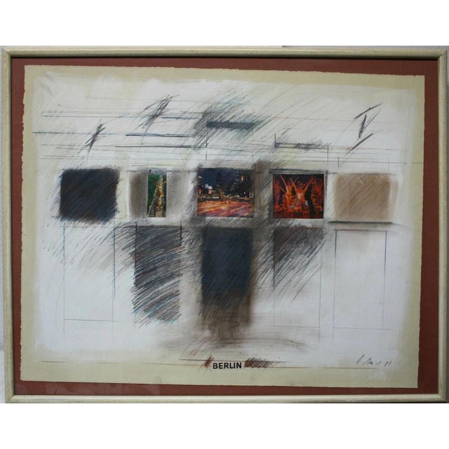 Modern Schmid Heinrich, Berlin 1 of 1981 Cityscape, 1981, Oil Painting on Canvas For Sale - Image 3 of 9