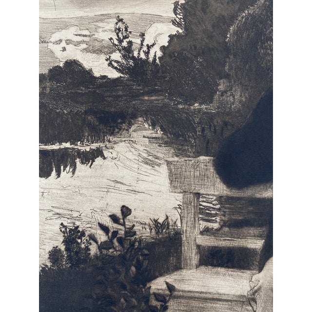 Bernhard Pankok, Art Nouveau Violin Player, 1896, Etching For Sale - Image 3 of 9