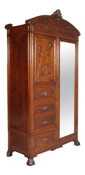 Art Nouveau Walnut Cabinet from Cadorin Venezia