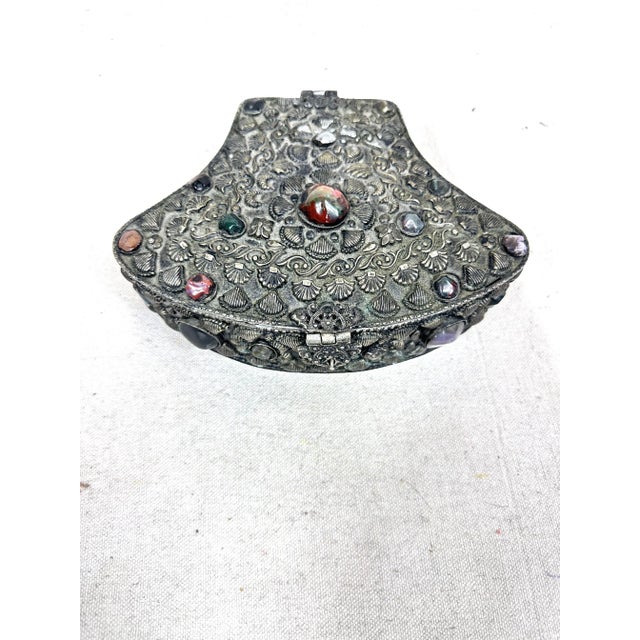 Metal Vintage Shell Box For Sale - Image 7 of 9