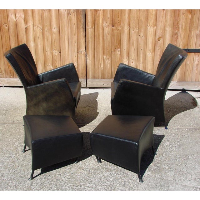 Set of Montis Armchairs with Footstool, 1980s For Sale - Image 13 of 14