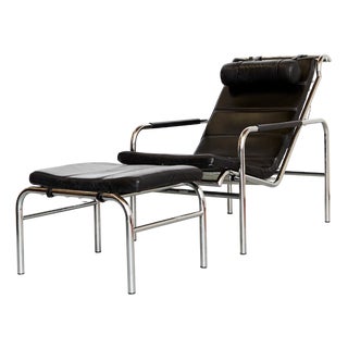 Set of Genni Chaise Lounge and Ottoman by Gabriele Mucchi for Zanotta, 1970s For Sale