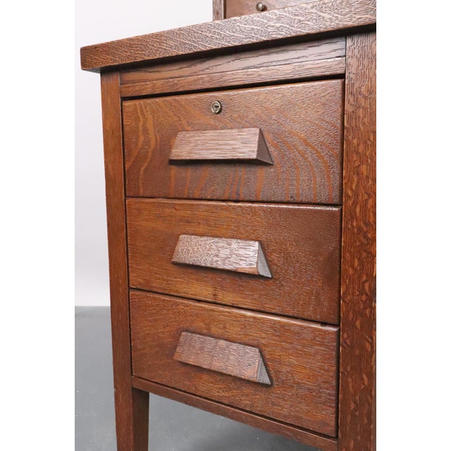 Antique the McCaskey Register Co. Quarter Sawn Oak File Cabinet For Sale - Image 12 of 16