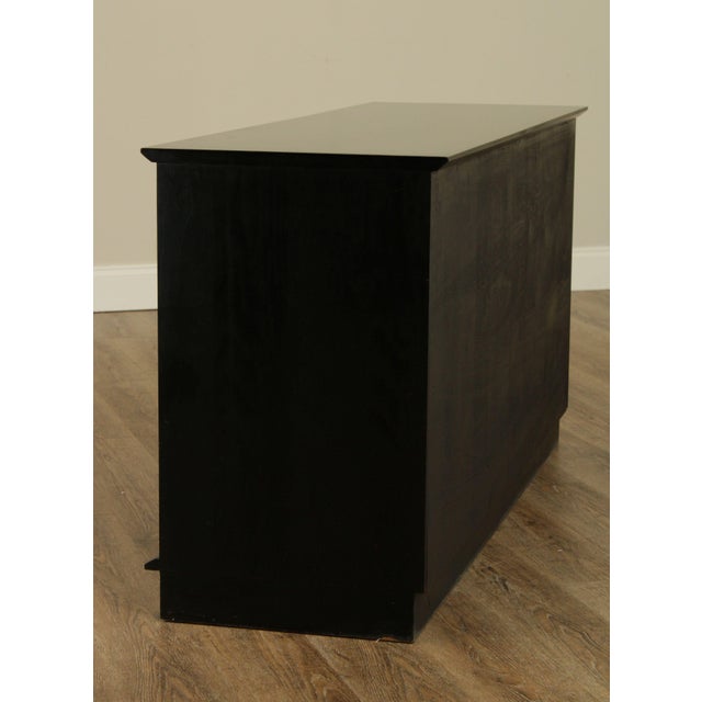 Mid Century Modern Ebonized Cane Front Sliding Door ...