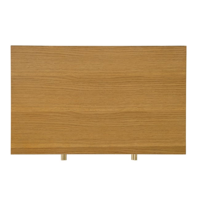 Mendel 28 in. W Rectangular Wood 2 Drawer Wide Nightstand with Open Shelf, Light Oak For Sale - Image 10 of 11