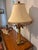 Maitland - Smith 2001 Maitland-Smith ‘Asian Dynasty’ Brass Palm Tree Table Lamp With Tassel Shade For Sale - Image 4 of 4