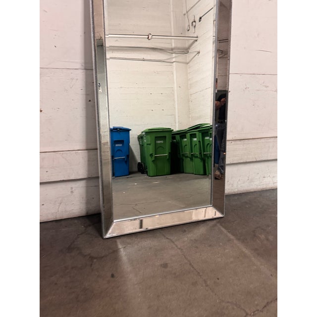 Bassett Mirror Company Beaded Floor Mirror For Sale - Image 10 of 12