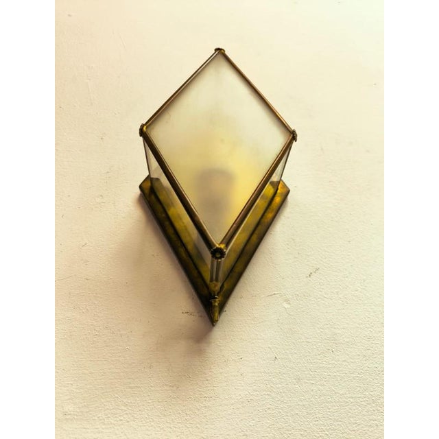 Vintage Brass Lantern with Glass, 1960s For Sale - Image 13 of 18