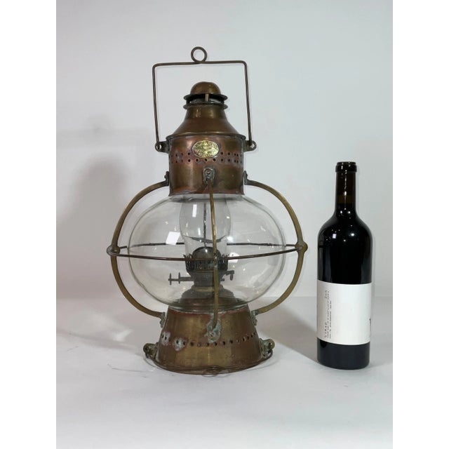 Early 20th Century Solid Brass Ships Onion Lantern For Sale - Image 5 of 12