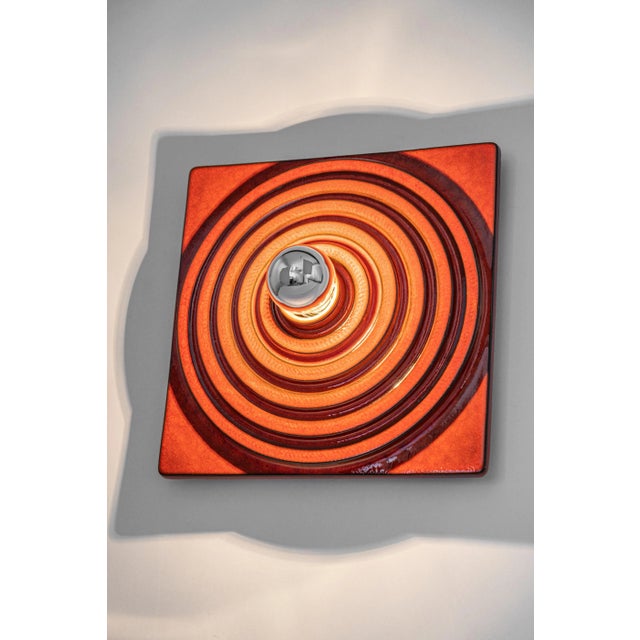 Red Ceramic Wall Light, Germany, 1970s For Sale - Image 6 of 13
