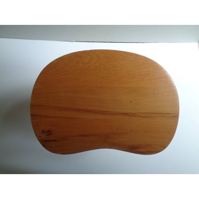 Mid-Century Folding Wooden Child's Stool or Seat, Yugoslavia For Sale - Image 4 of 5
