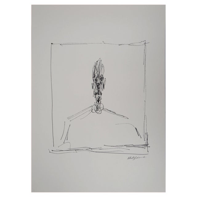 After Alberto Giacometti, Bust of a Man, Lithograph For Sale