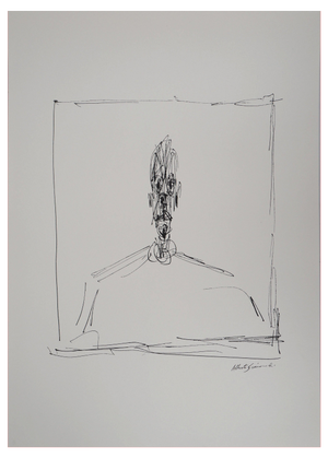 After Alberto Giacometti, Bust of a Man, Lithograph