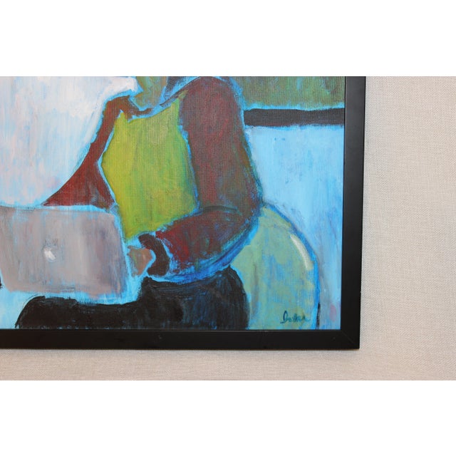 2010s Original Abstract Oil Painting of a Woman, Signed by Artist For Sale - Image 5 of 9
