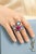 Bochic "Capri" Vintage Ruby, Amethyst & Blue Topaz Ring Set In 18K Gold & Silver For Sale - Image 9 of 18